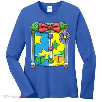 Funny Clown Halloween Costume Suit Women's Long Sleeve Shirt