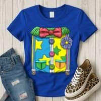 Funny Clown Halloween Costume Suit Women's T-Shirt thumb 3