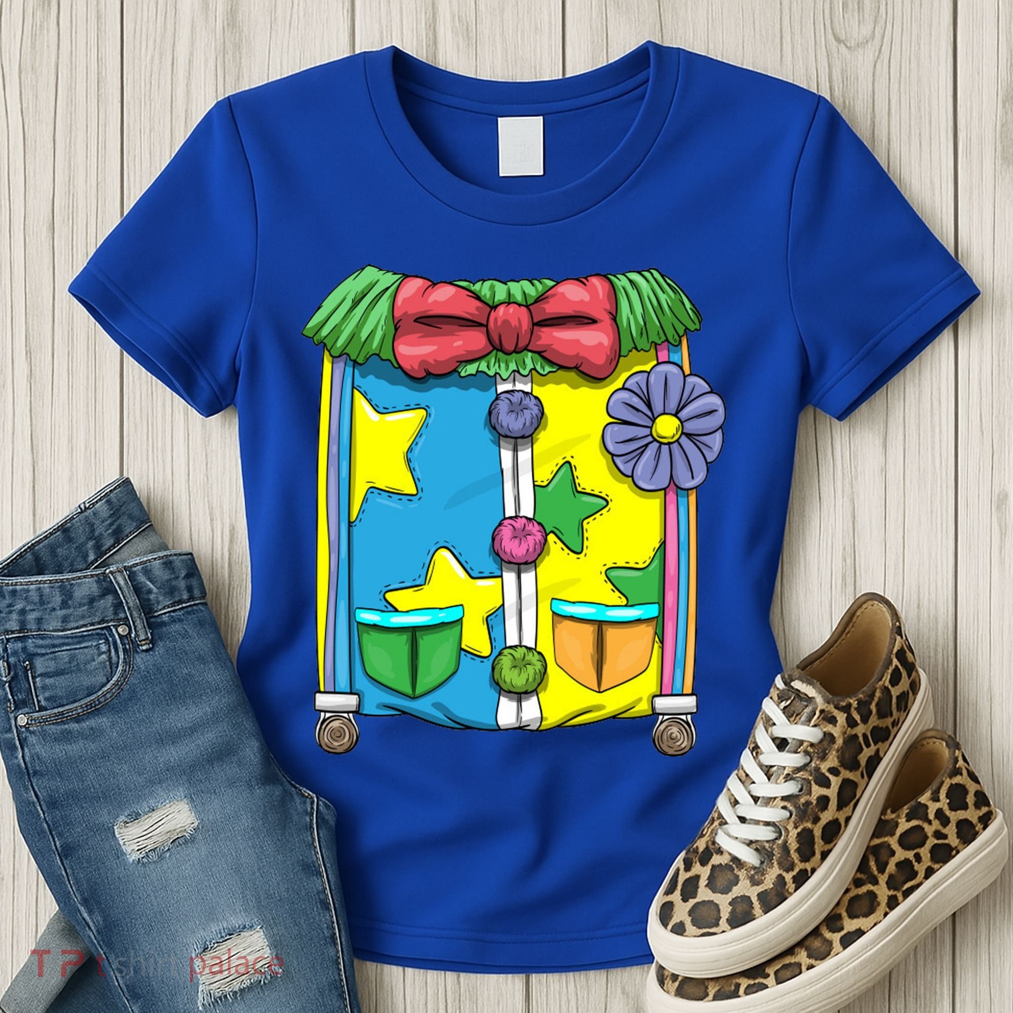 Funny Clown Halloween Costume Suit Women's T-Shirt