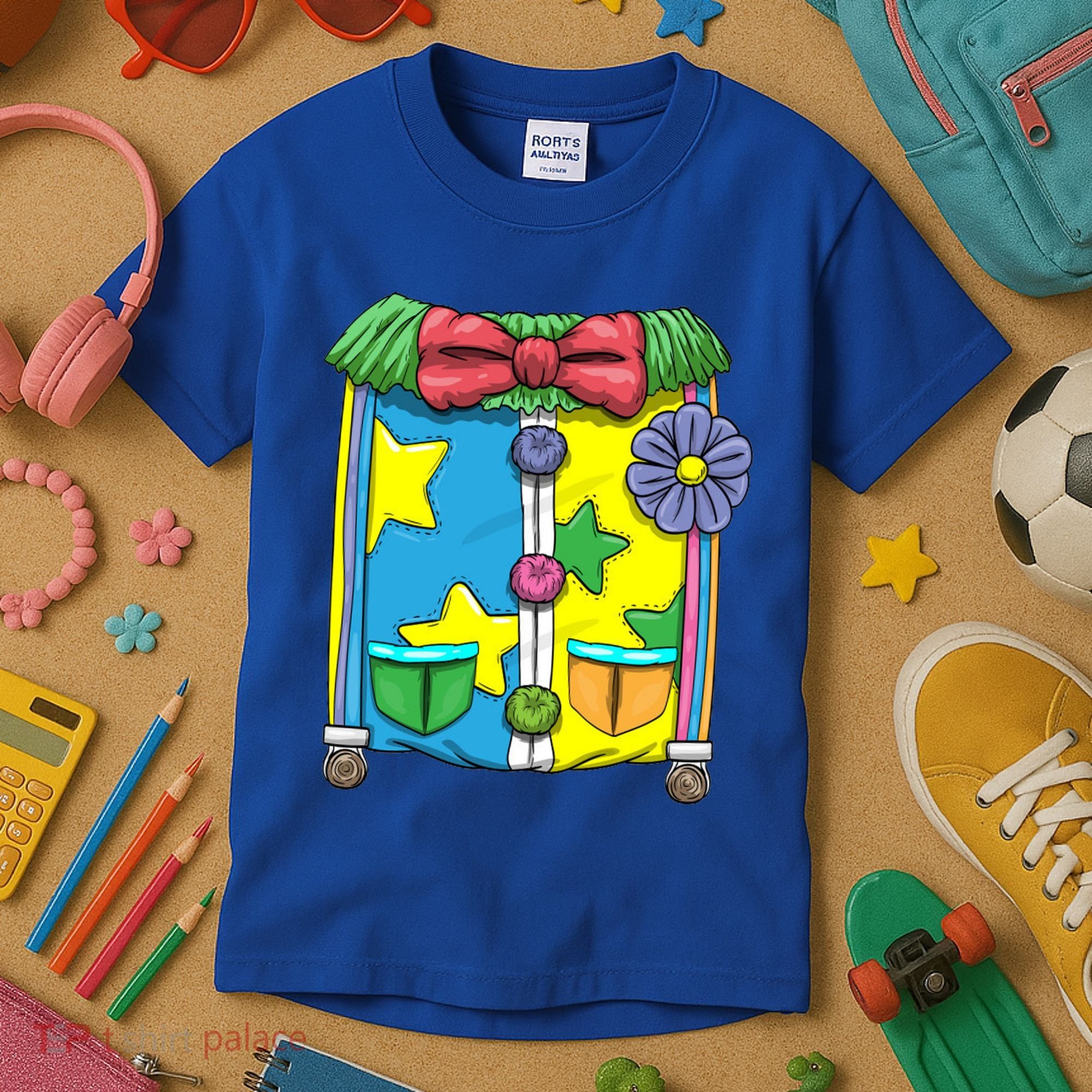 Funny Clown Halloween Costume Suit Kids T-Shirt