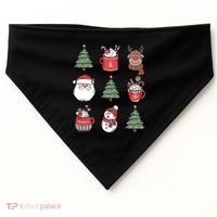 Festive Christmas Holiday Lover USA-Made Doggie Bandana thumb 0