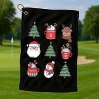 Festive Christmas Holiday Lover Golf Towel thumb 1