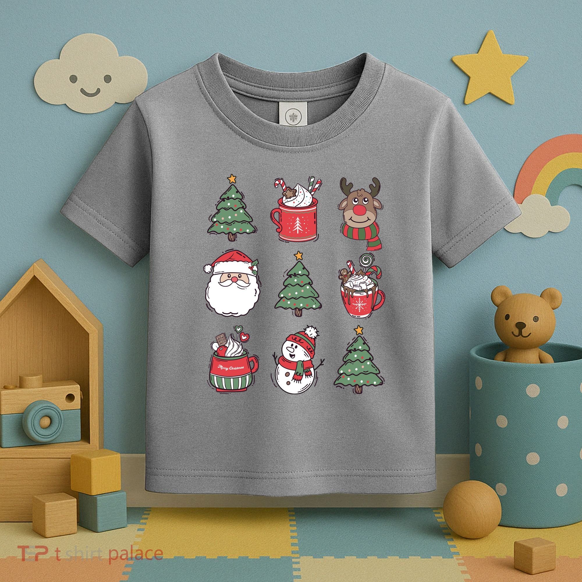 Festive Christmas Holiday Lover Toddler T-Shirt