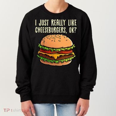 Funny Cheeseburger Hamburger Design Burger Lover Women's Sweatshirt