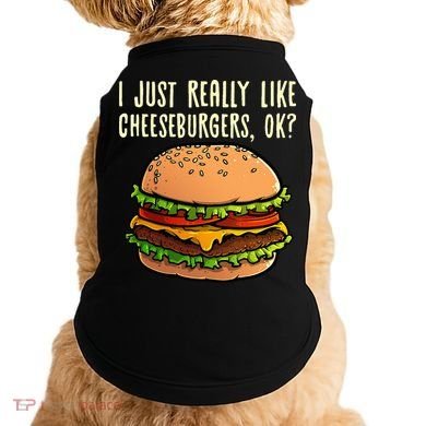 Funny Cheeseburger Hamburger Design Burger Lover Doggie Tank