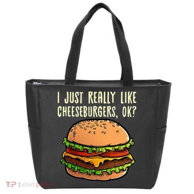 Funny Cheeseburger Hamburger Design Burger Lover Bag