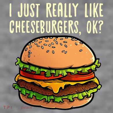 Funny Cheeseburger Hamburger Design Burger Lover Women's Racerback Cropped Tank