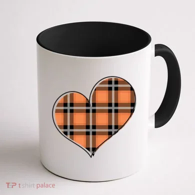Fall Cute Heart Coffee Mug back