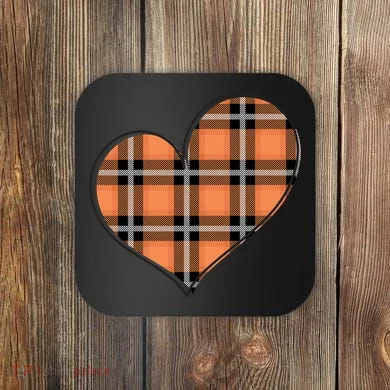 Fall Cute Heart Coaster
