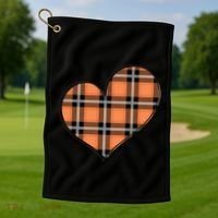 Fall Cute Heart Golf Towel thumb 1