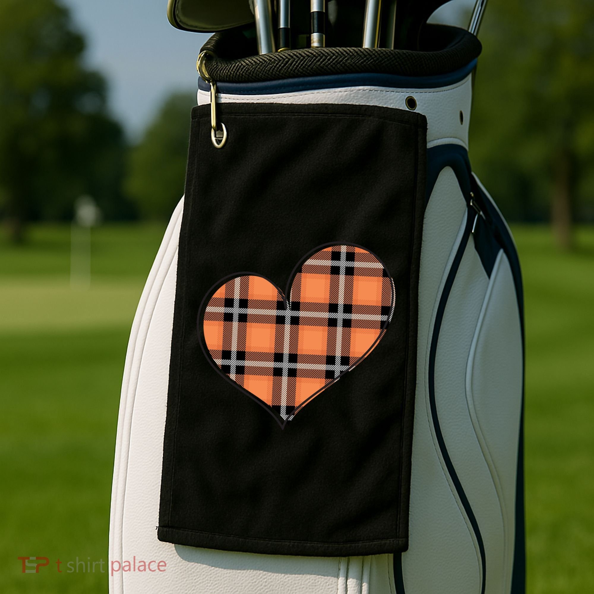Fall Cute Heart Golf Towel
