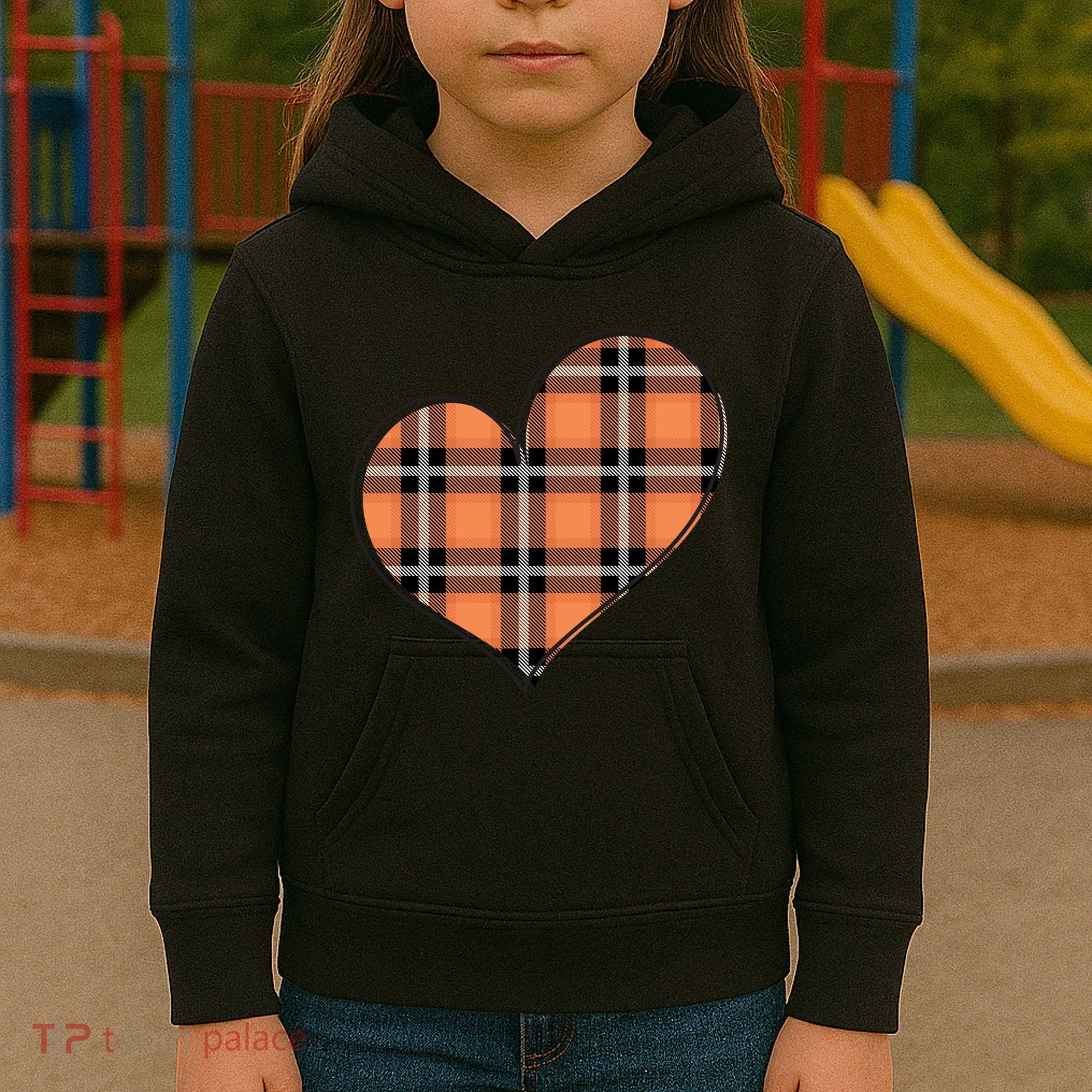 Fall Cute Heart Kids Hoodie