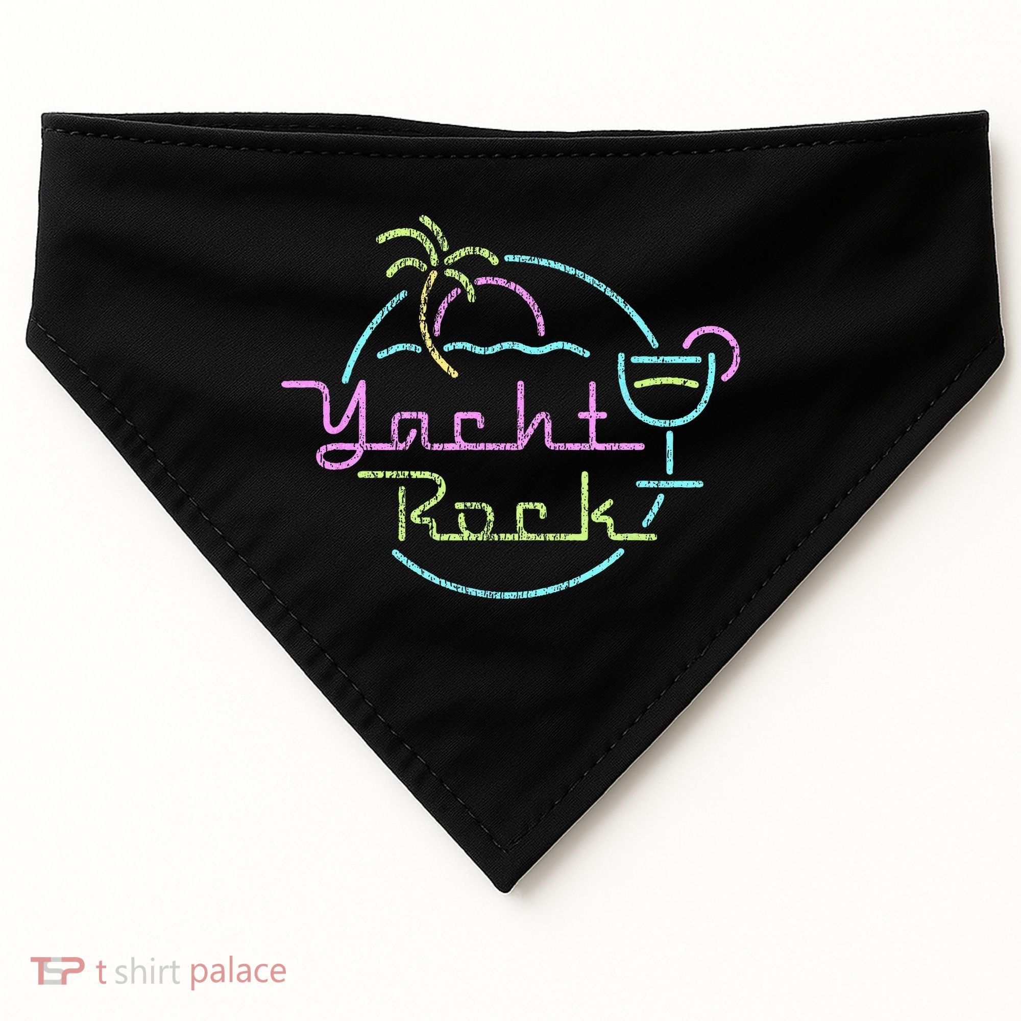 Faded Cocktail Hour Yacht Rock USA-Made Doggie Bandana