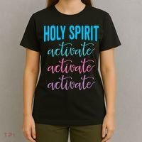 Funny Christian Holy Spirit Activate Religious T-Shirt thumb 4