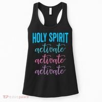 Funny Christian Holy Spirit Activate Religious Women's Tank Top thumb 0