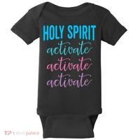 Funny Christian Holy Spirit Activate Religious Baby Bodysuit thumb 0
