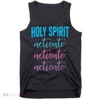 Funny Christian Holy Spirit Activate Religious Tank Top thumb 0