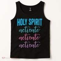 Funny Christian Holy Spirit Activate Religious Tank Top thumb 2
