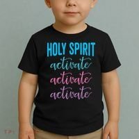 Funny Christian Holy Spirit Activate Religious Toddler T-Shirt thumb 2