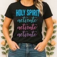 Funny Christian Holy Spirit Activate Religious Women's T-Shirt thumb 2