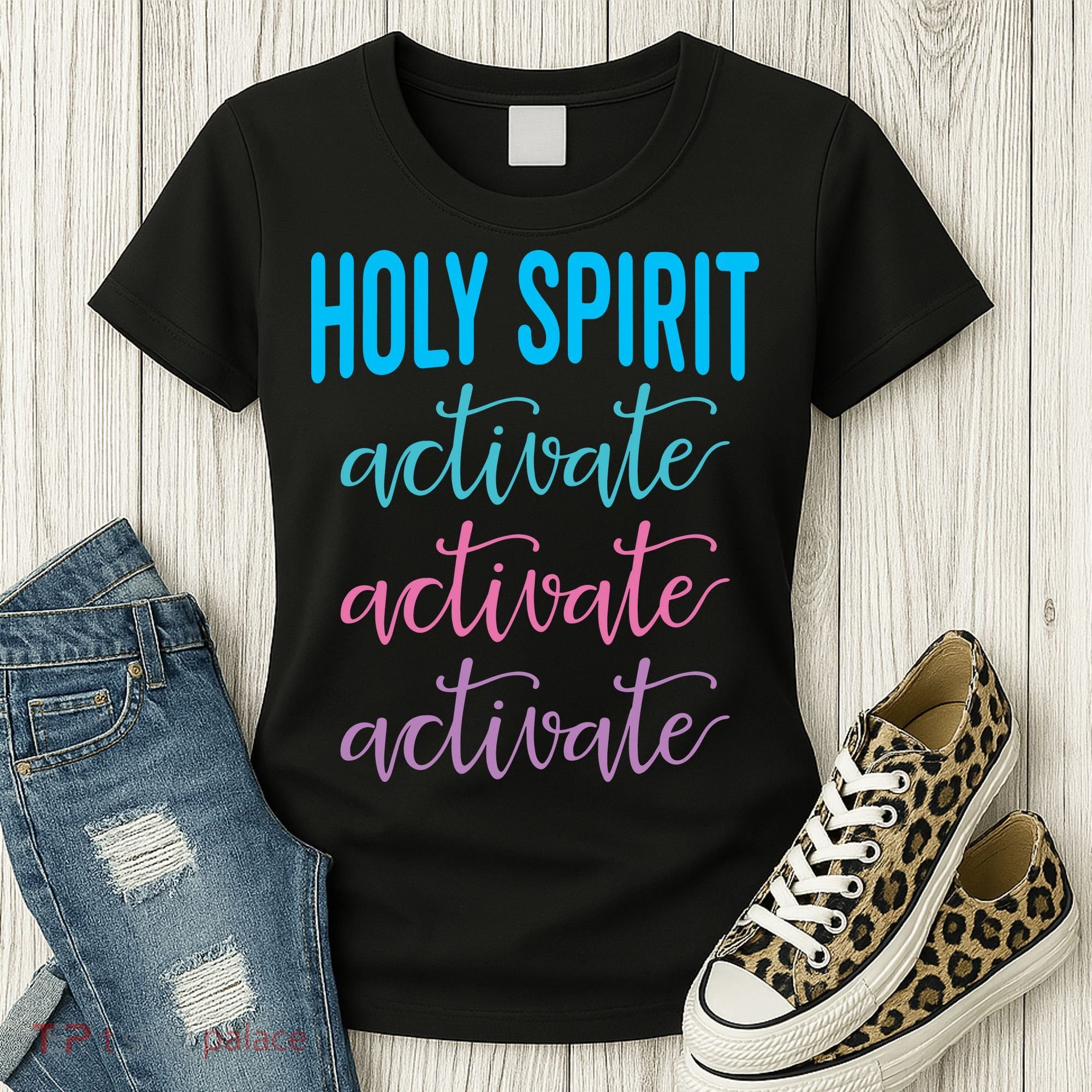 Funny Christian Holy Spirit Activate Religious Women's T-Shirt
