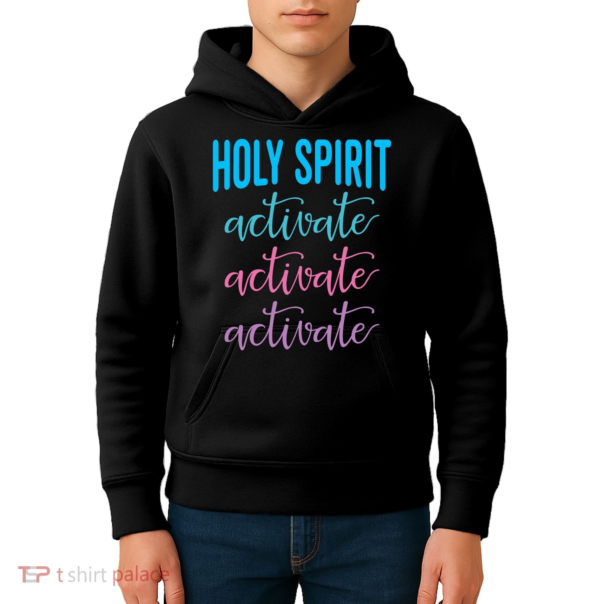 Funny Christian Holy Spirit Activate Religious Kids Hoodie