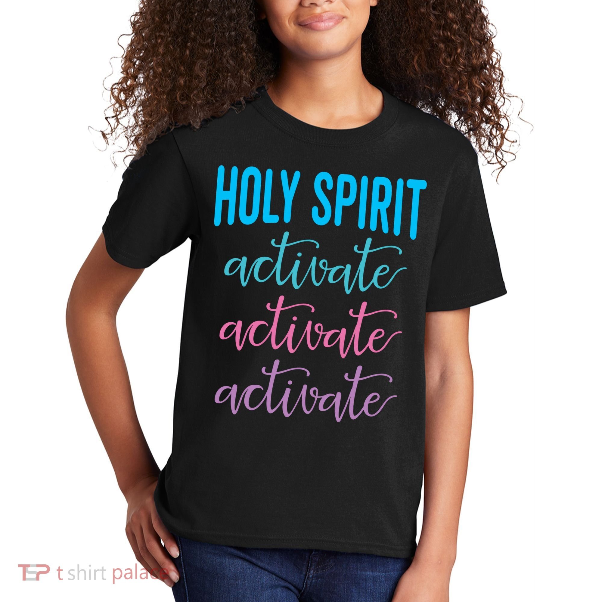 Funny Christian Holy Spirit Activate Religious Kids T-Shirt