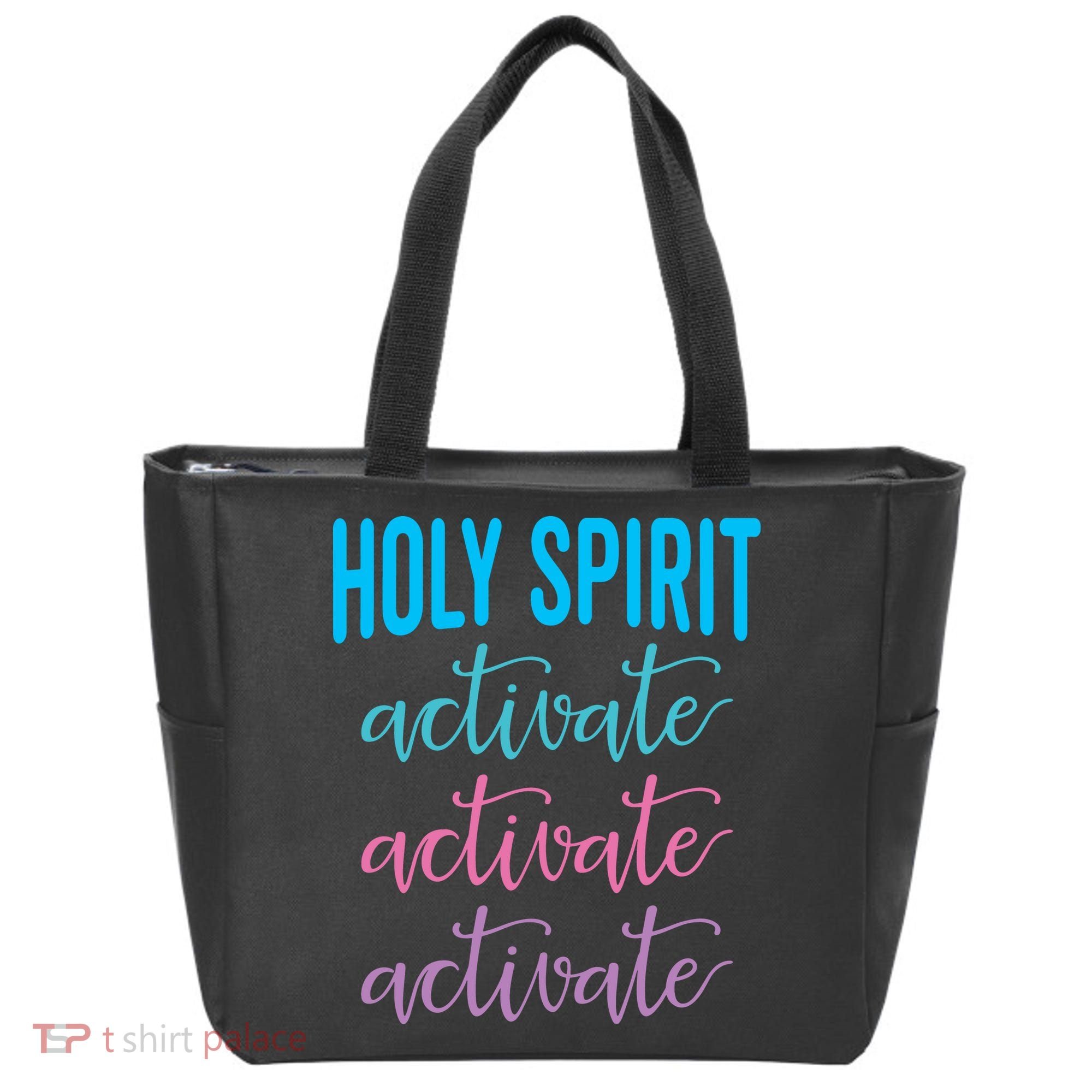 Funny Christian Holy Spirit Activate Religious Tote Bag