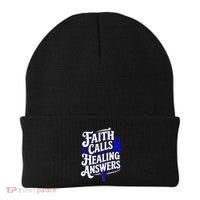 Faith Calls Healing Answers Juvenile Arthritis Awareness Beanie thumb 0