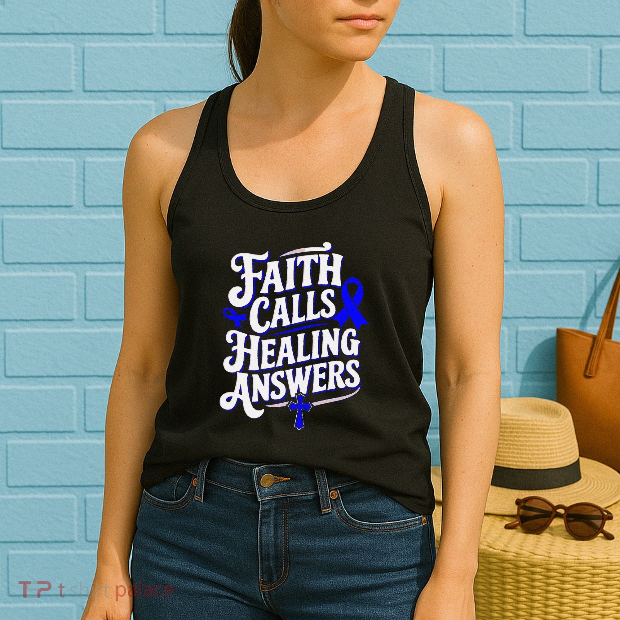 Faith Calls Healing Answers Juvenile Arthritis Awareness Women's Tank Top
