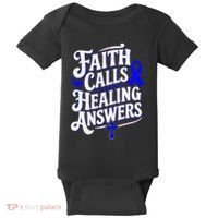 Faith Calls Healing Answers Juvenile Arthritis Awareness Baby Bodysuit thumb 0