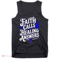 Faith Calls Healing Answers Juvenile Arthritis Awareness Tank Top thumb 0