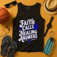 Faith Calls Healing Answers Juvenile Arthritis Awareness Tank Top thumb 4