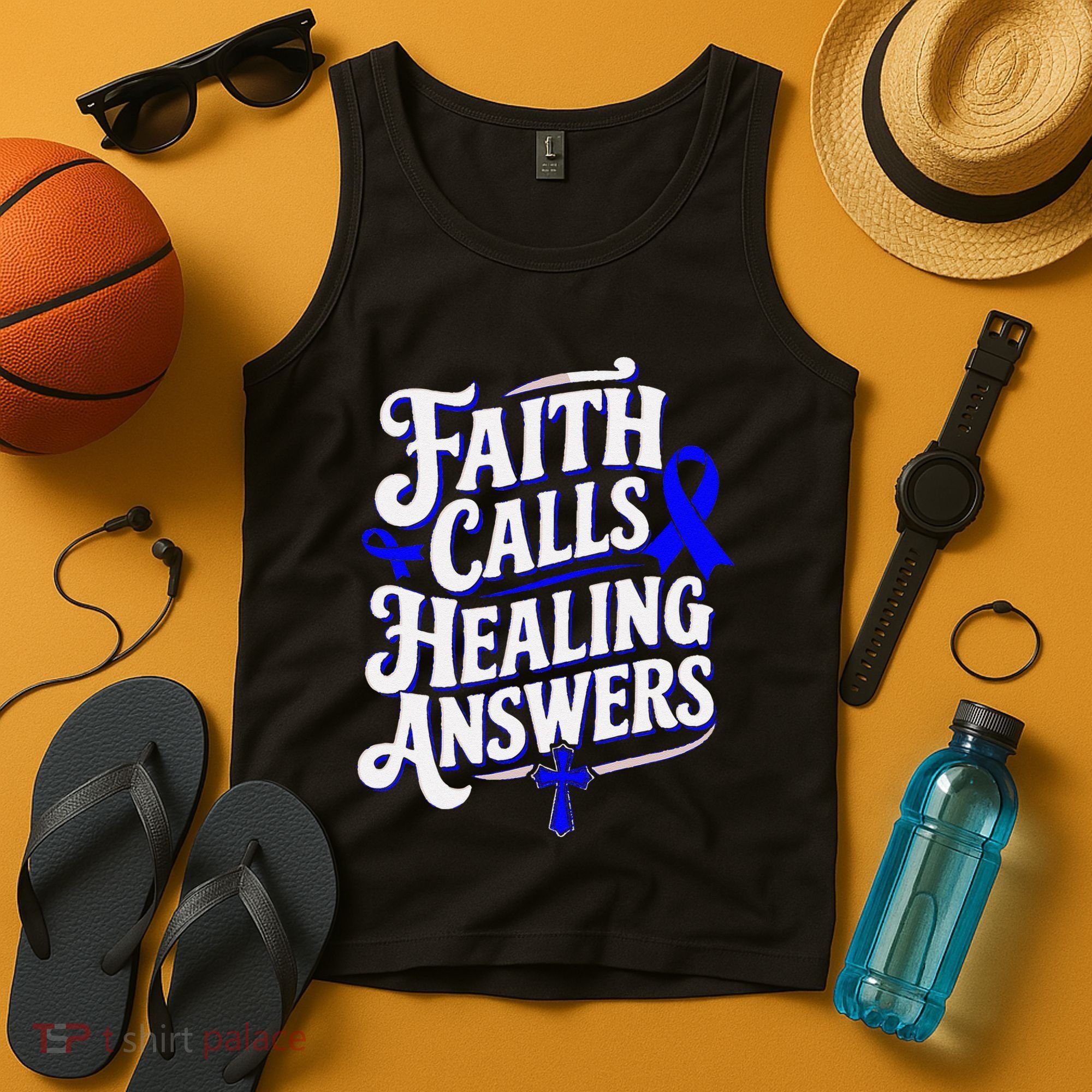 Faith Calls Healing Answers Juvenile Arthritis Awareness Tank Top