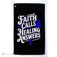 Faith Calls Healing Answers Juvenile Arthritis Awareness Golf Towel thumb 0