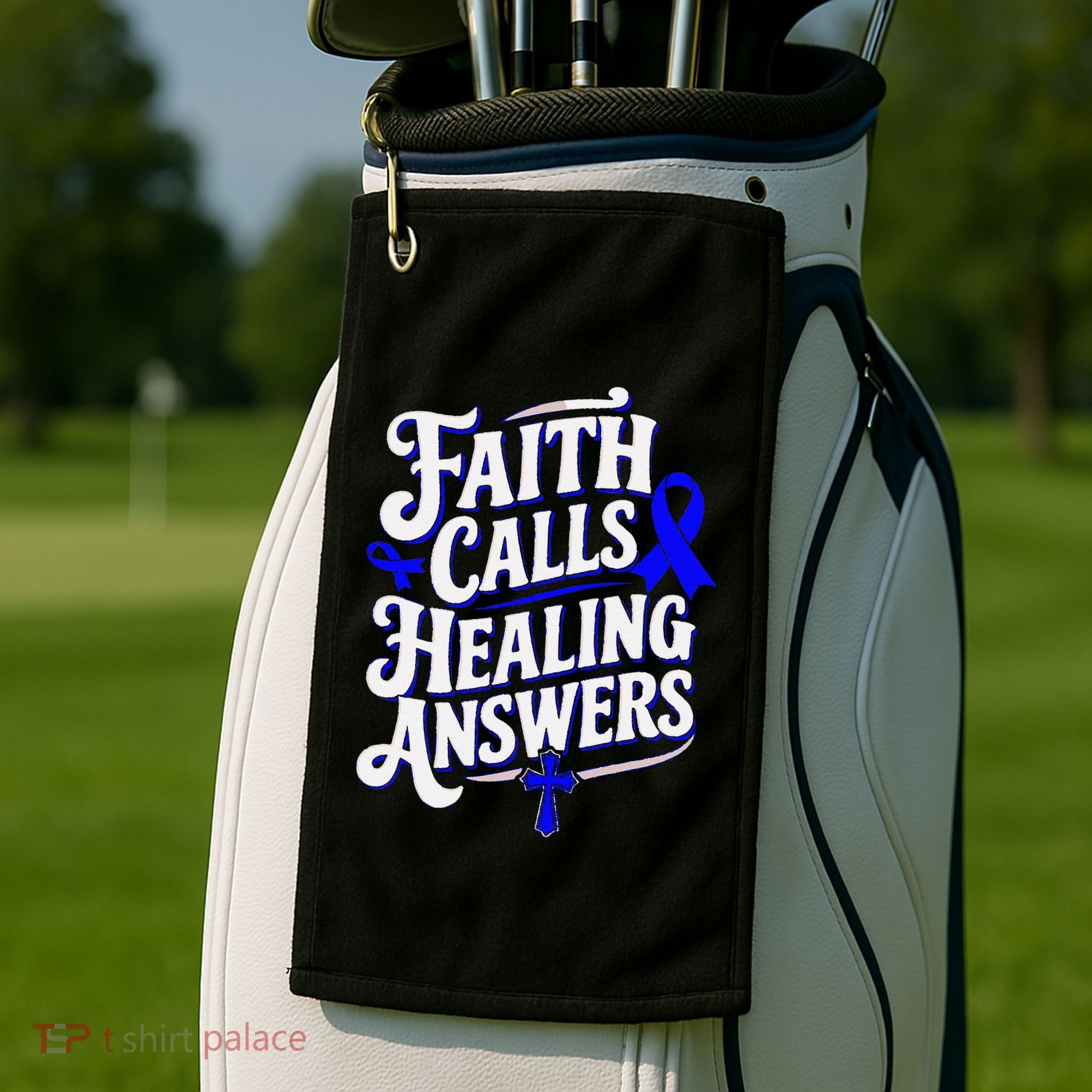Faith Calls Healing Answers Juvenile Arthritis Awareness Golf Towel