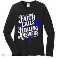 Faith Calls Healing Answers Juvenile Arthritis Awareness Women's Long Sleeve Shirt thumb 0