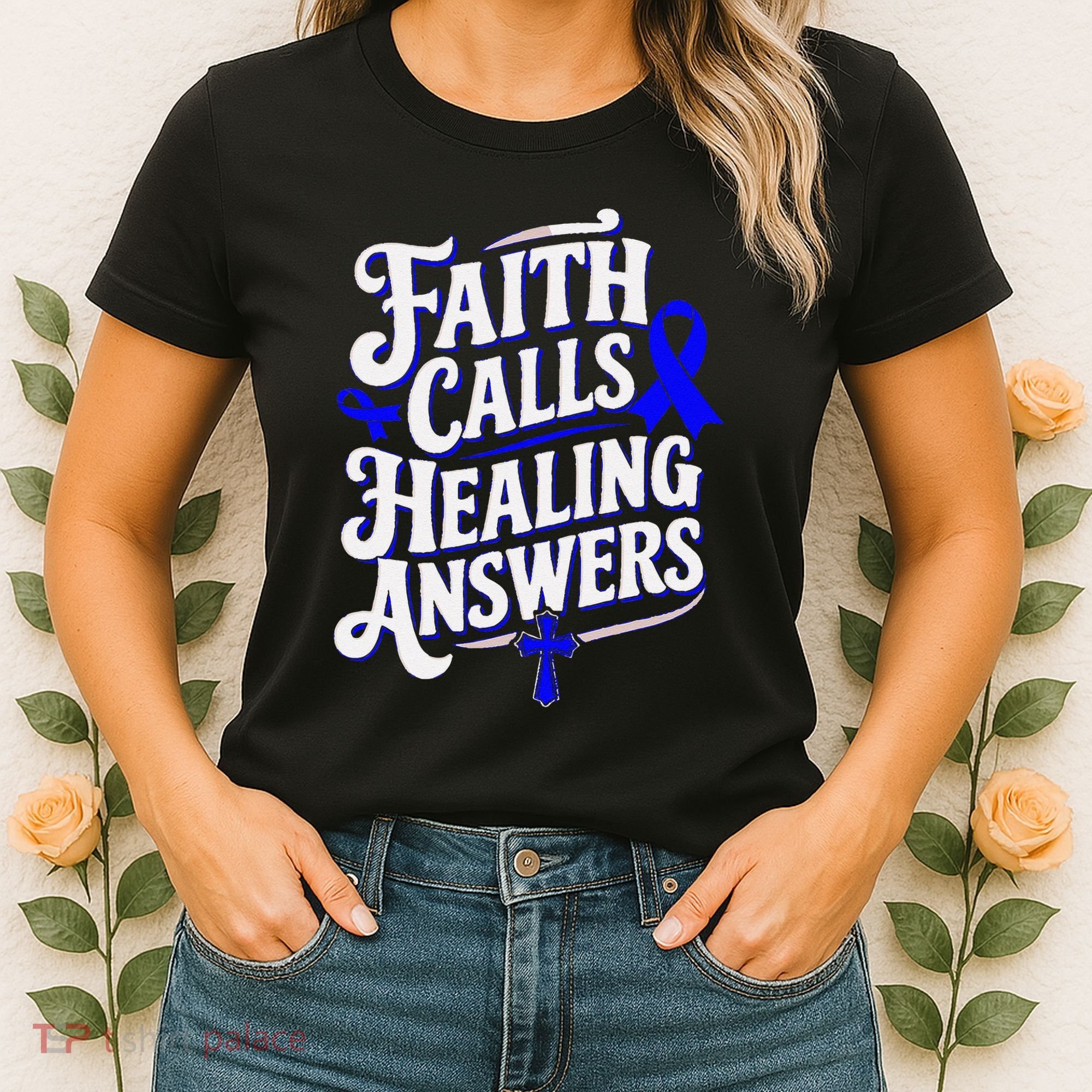 Faith Calls Healing Answers Juvenile Arthritis Awareness Women's T-Shirt