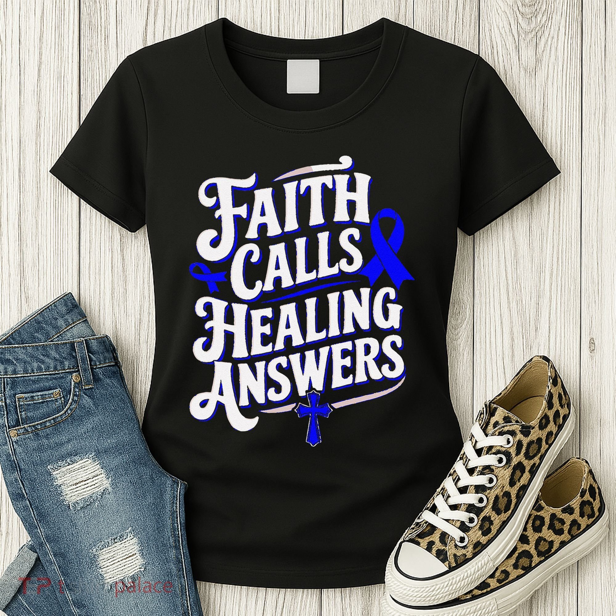 Faith Calls Healing Answers Juvenile Arthritis Awareness Women's T-Shirt