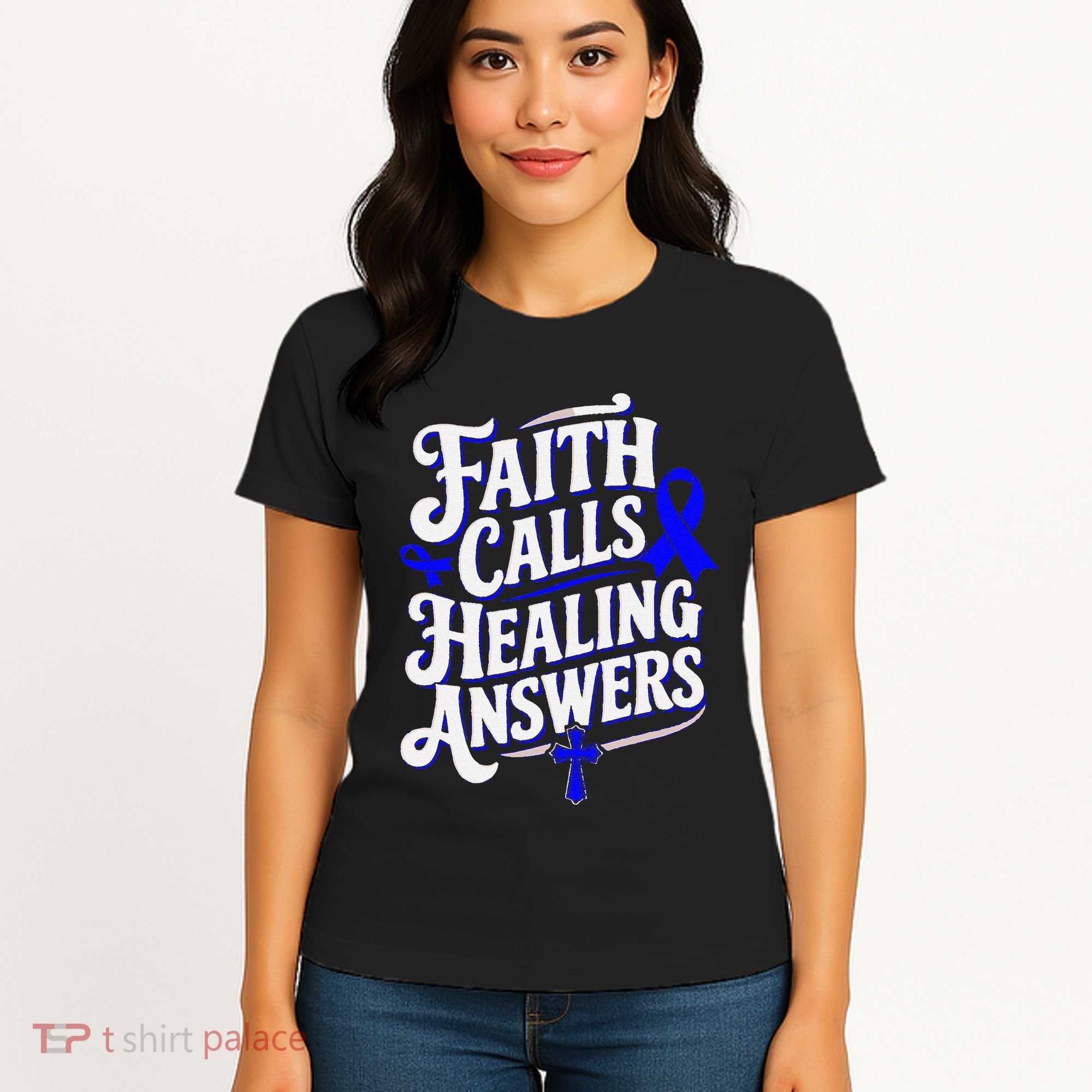 Faith Calls Healing Answers Juvenile Arthritis Awareness Women's T-Shirt