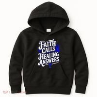 Faith Calls Healing Answers Juvenile Arthritis Awareness Kids Hoodie thumb 0