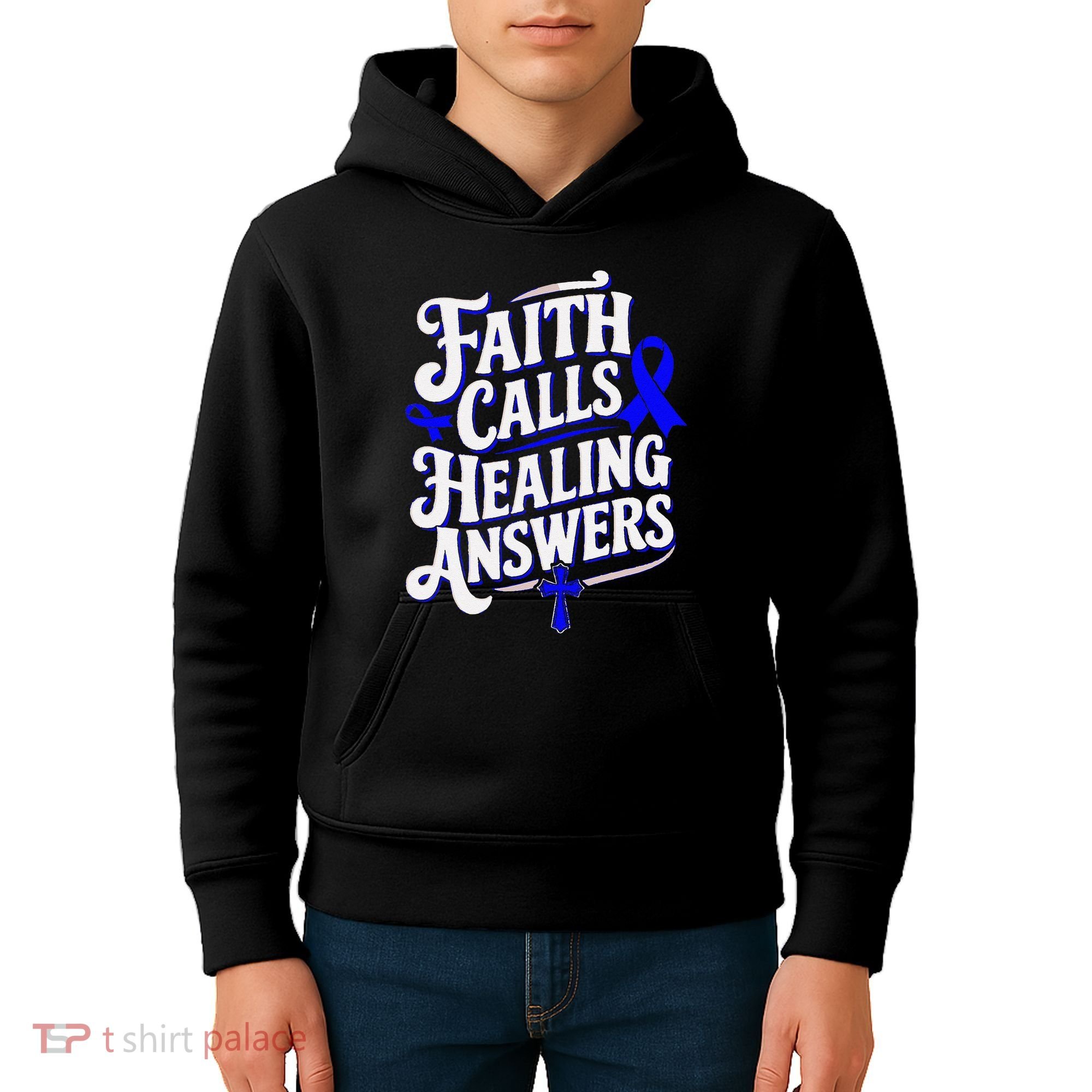 Faith Calls Healing Answers Juvenile Arthritis Awareness Kids Hoodie