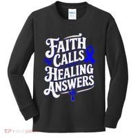 Faith Calls Healing Answers Juvenile Arthritis Awareness Kids Long Sleeve Shirt thumb 0