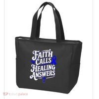Faith Calls Healing Answers Juvenile Arthritis Awareness Tote Bag thumb 3