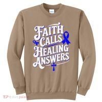 Faith Calls Healing Answers Juvenile Arthritis Awareness Sweatshirt thumb 0
