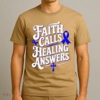 Faith Calls Healing Answers Juvenile Arthritis Awareness T-Shirt thumb 3