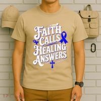 Faith Calls Healing Answers Juvenile Arthritis Awareness T-Shirt thumb 6