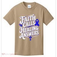 Faith Calls Healing Answers Juvenile Arthritis Awareness Kids T-Shirt thumb 0