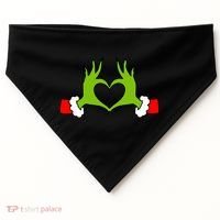 Funny Christmas Hands Making Heart Love Christmas USA-Made Doggie Bandana thumb 0