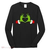 Funny Christmas Hands Making Heart Love Christmas Long Sleeve Shirt thumb 0